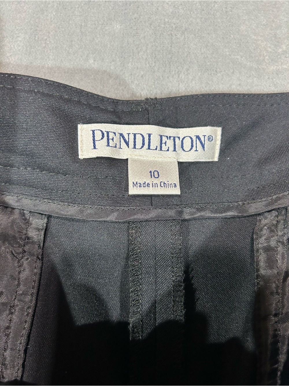 Pendleton Black Women's Tailored Dress Pants Wool Blend-size 10 - Picture 3 of 5